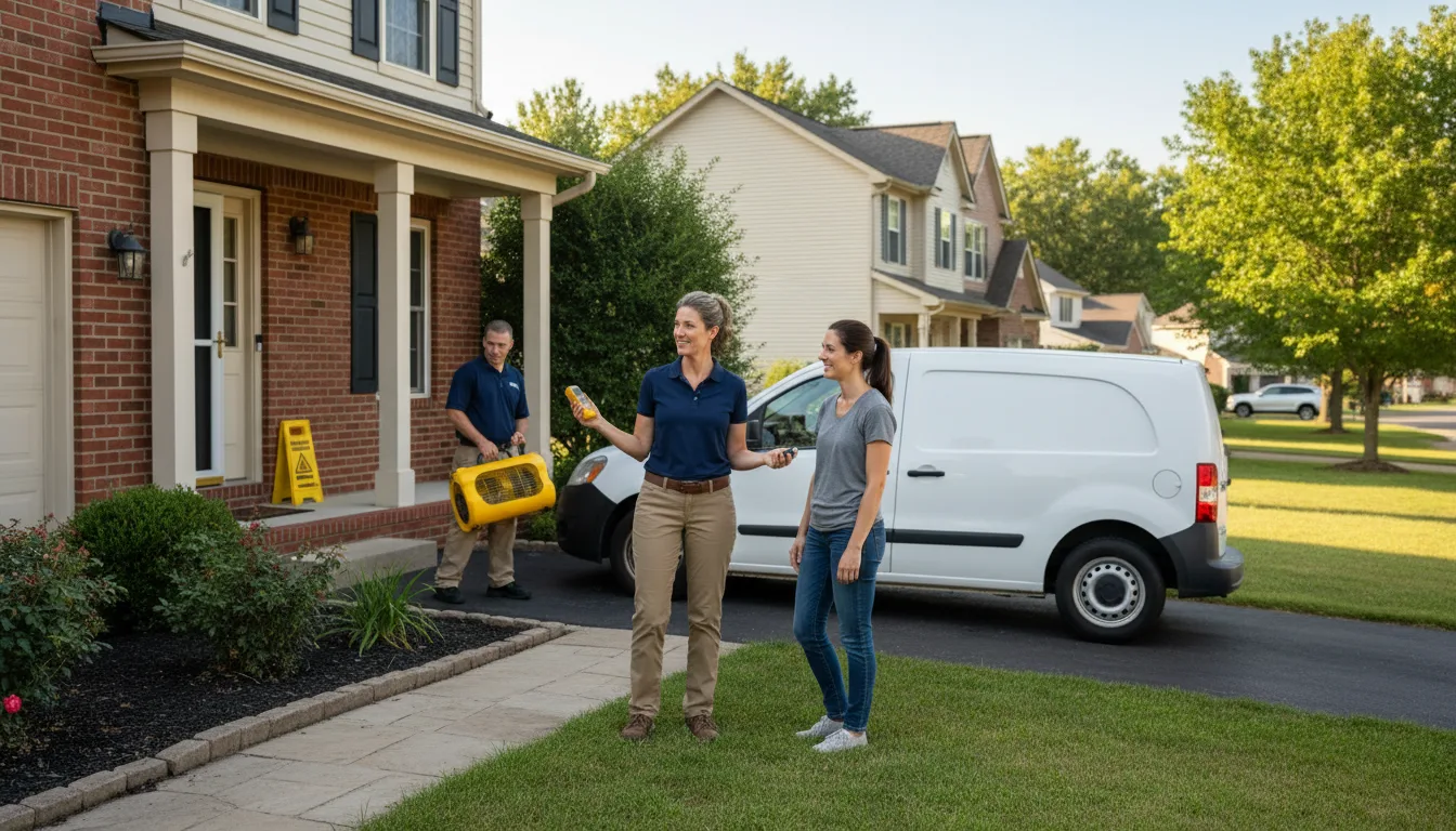 Residential water damage restoration in Andalusia, IL